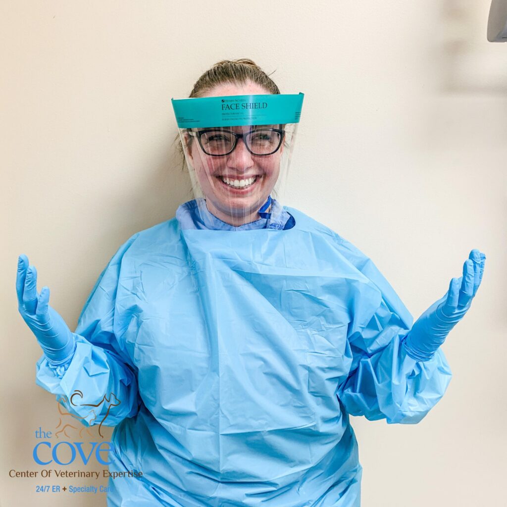 The COVE team members wear appropriate PPE to keep our clients, staff and patients safe.  
